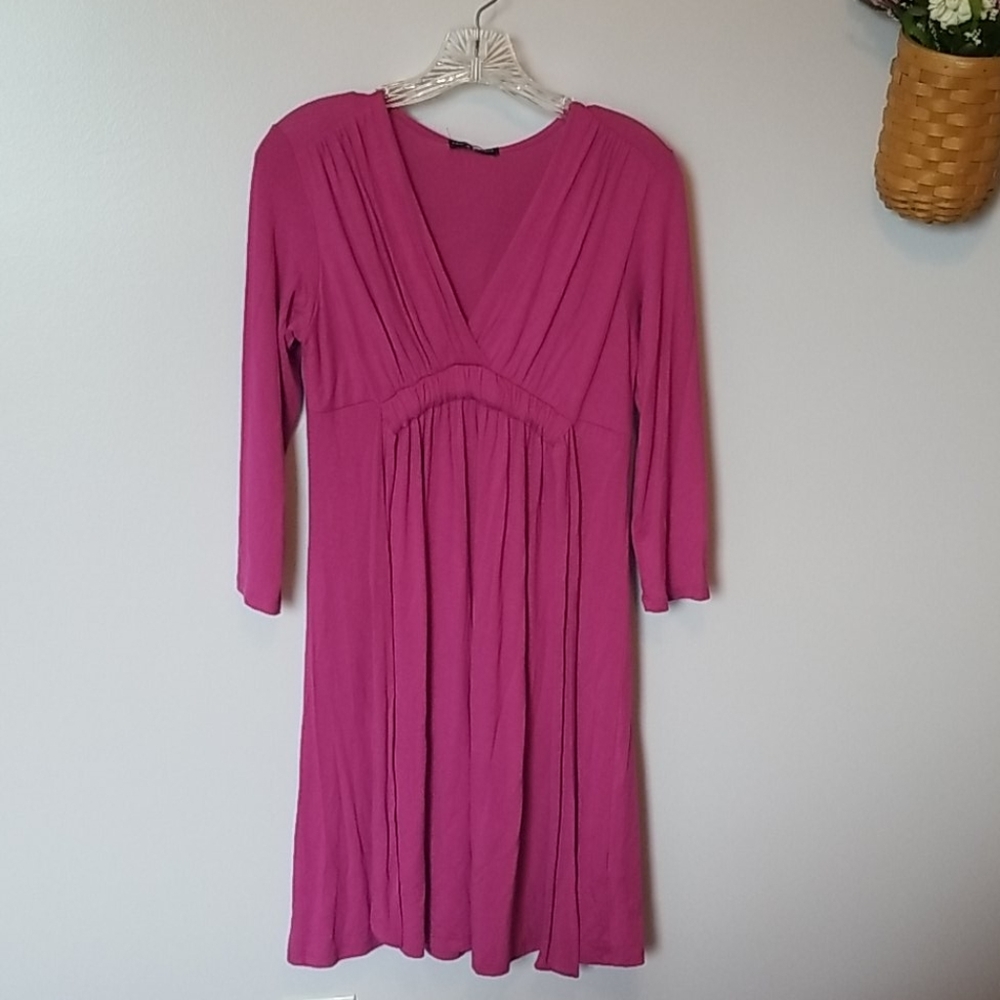 Women's knit v-neck dress